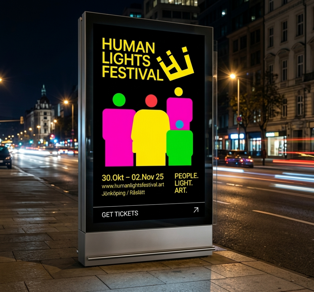 Poster Human Lights Festival Schweden